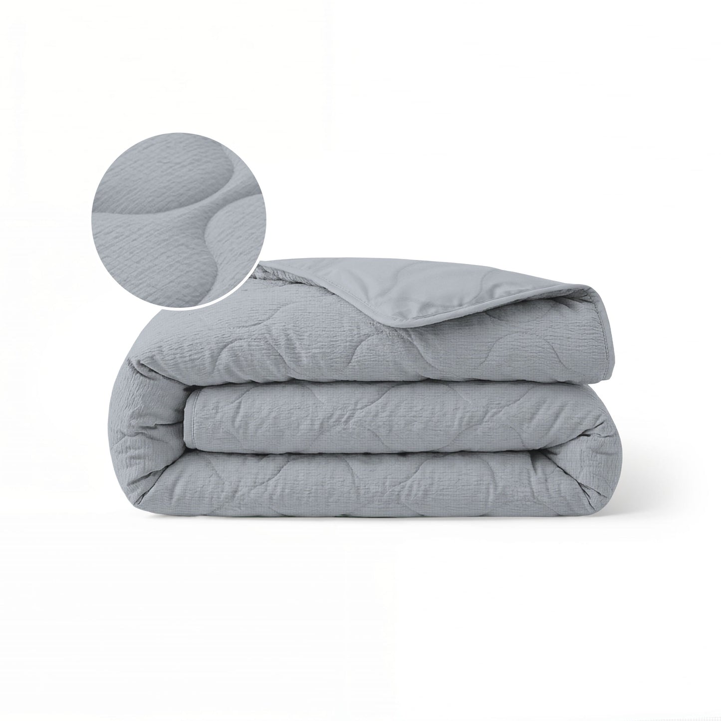 Zelesta Special Seersucker Zomerdekbed - Parelblauw
