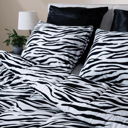 Zelesta Comfort Design Taies d'oreiller Lot de 2 - Peau de zèbre