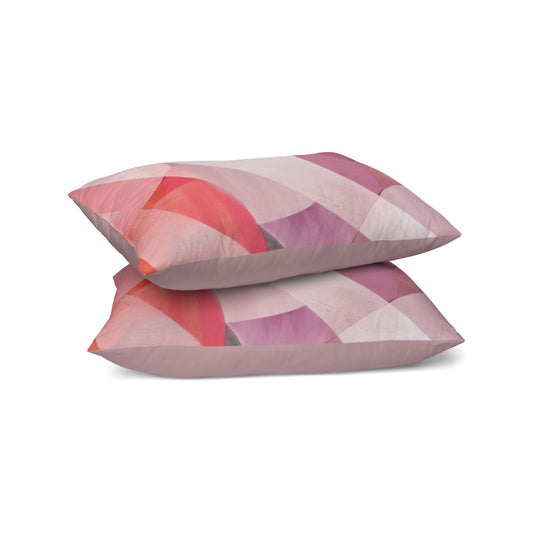 Zelesta Comfort Design Seamless Pillowcase Set Of 2 - Colour Block Pink