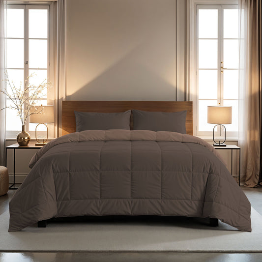 Zelesta Comfort Duo Couette - Brun chocolat & Brun moka