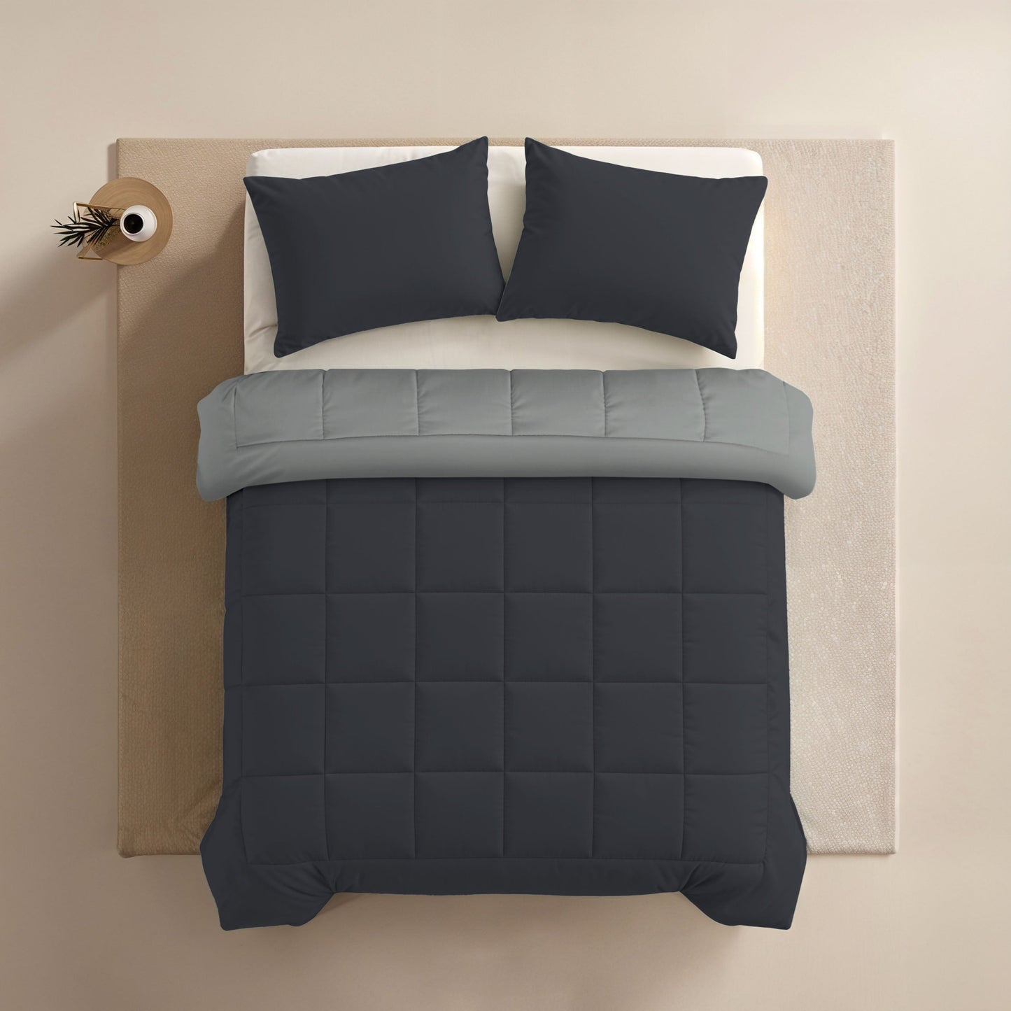 Zelesta Comfort Duo Taie d'oreiller - Noir doux