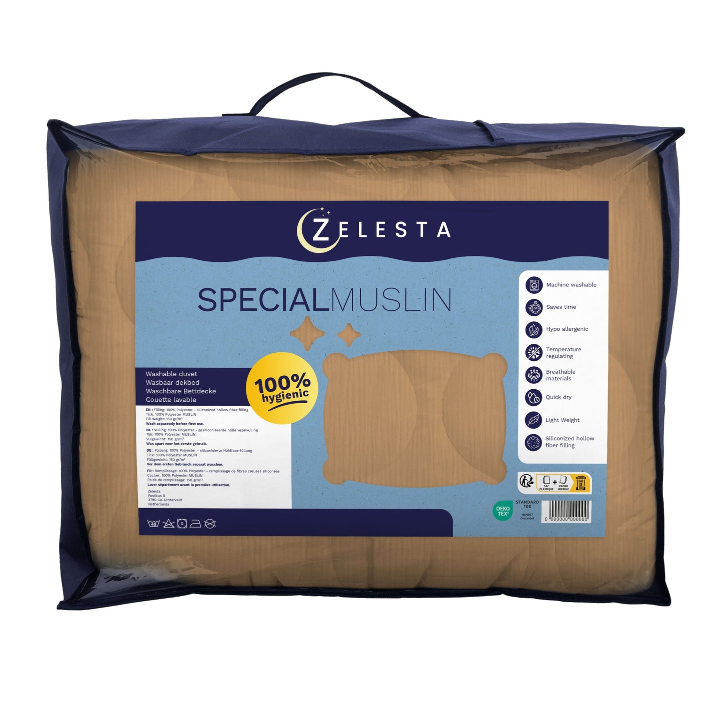 Zelesta Special Muslin Couette Été - Beige doux chaud
