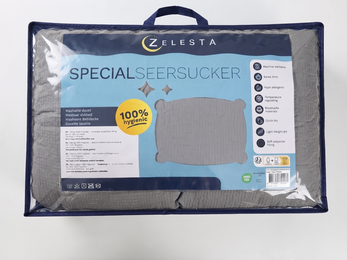 Zelesta Comfort Structure Seersucker Dekbed - Taupe & Beige
