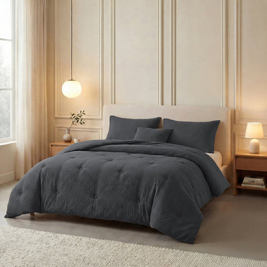 Zelesta Deluxe Cotton Muslin Duvet - Anthracite