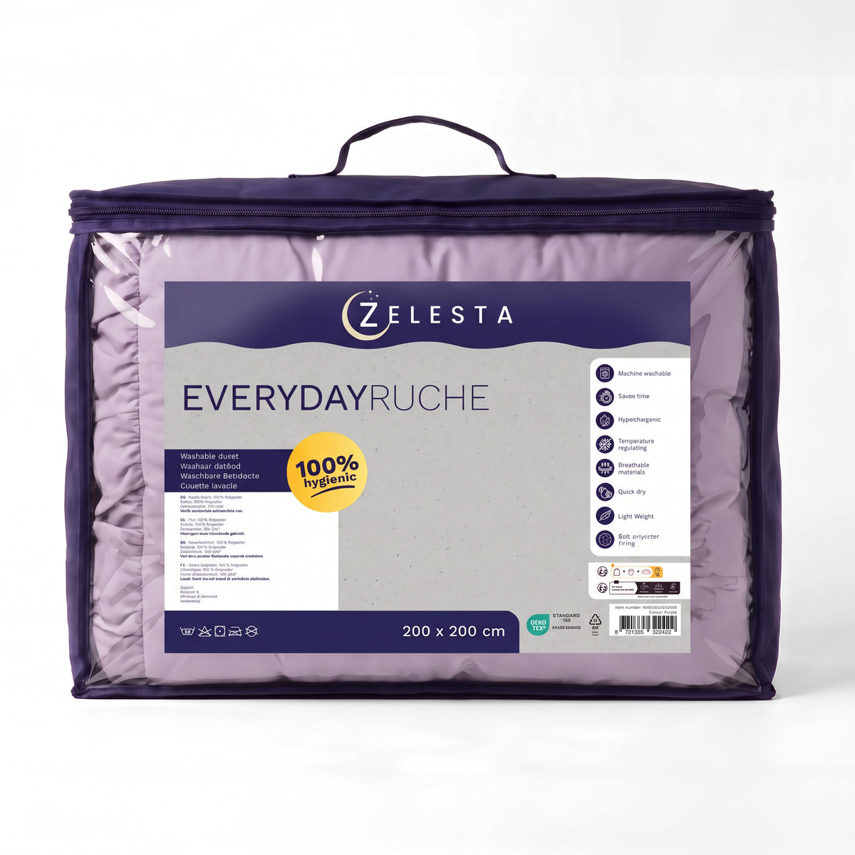 Zelesta Everyday Ruffles Duvet - Lavender