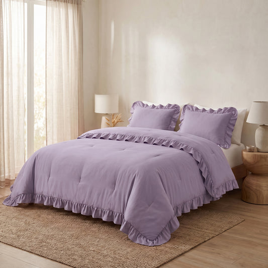 Zelesta Everyday Ruffles Duvet - Lavender