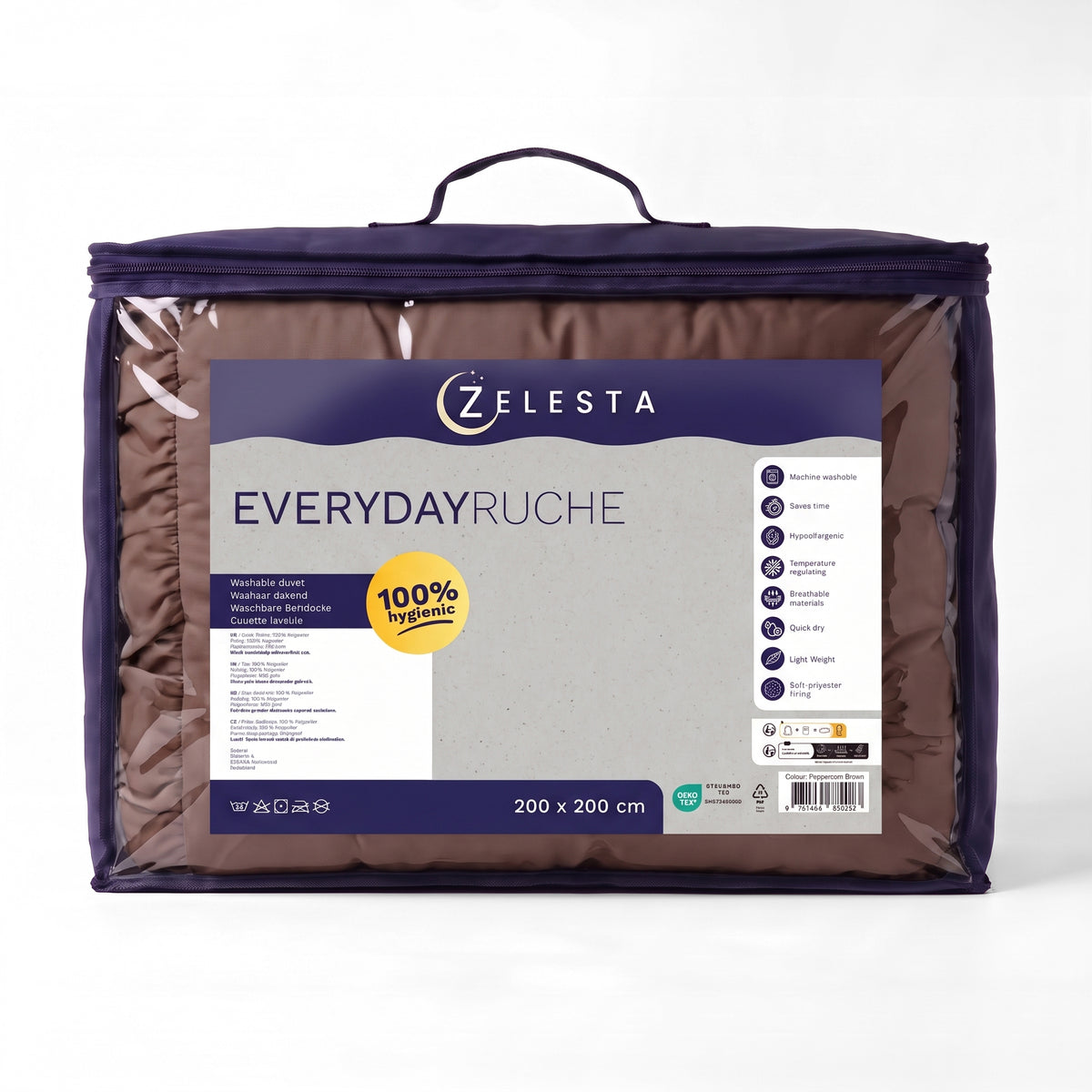 Zelesta Everyday Ruffles Duvet - Peppercorn Brown