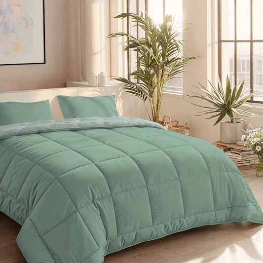 Zelesta Comfort Duo Couette Été - Vert menthe & Vert clair