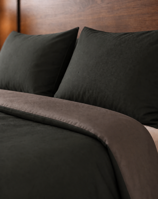 Zelesta Pure Duo Seamless Cotton Pillowcase Set Of 2 - Anthracite