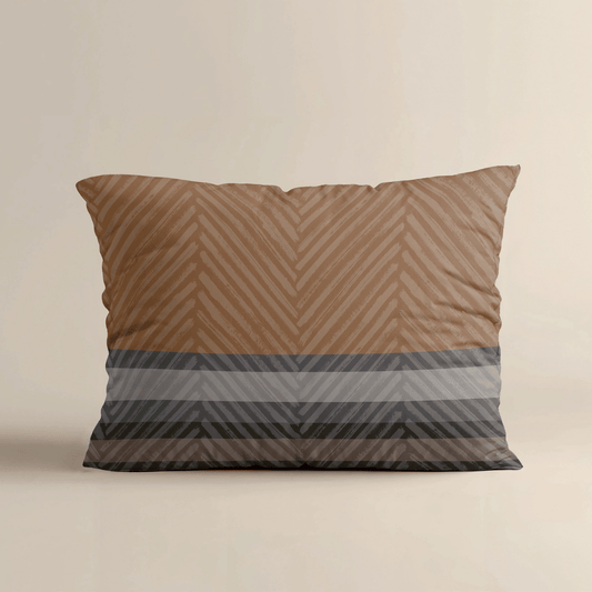 Zelesta Comfort Design Kussenslopen Set Van 2 - Bruine Strepen