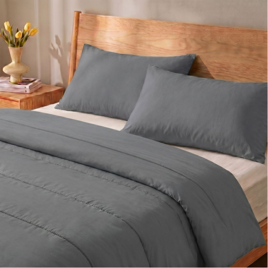 Zelesta Comfort Uni Couette Été - Gris pierre