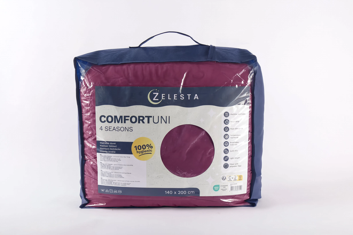 Zelesta Comfort Uni Couette 4 Saisons - Bordeaux