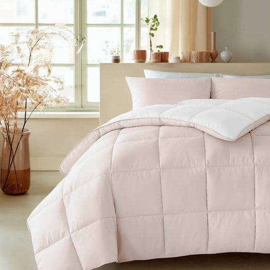 Zelesta Deluxe Duo Percale Cotton Summer Duvet - Silk & Cream