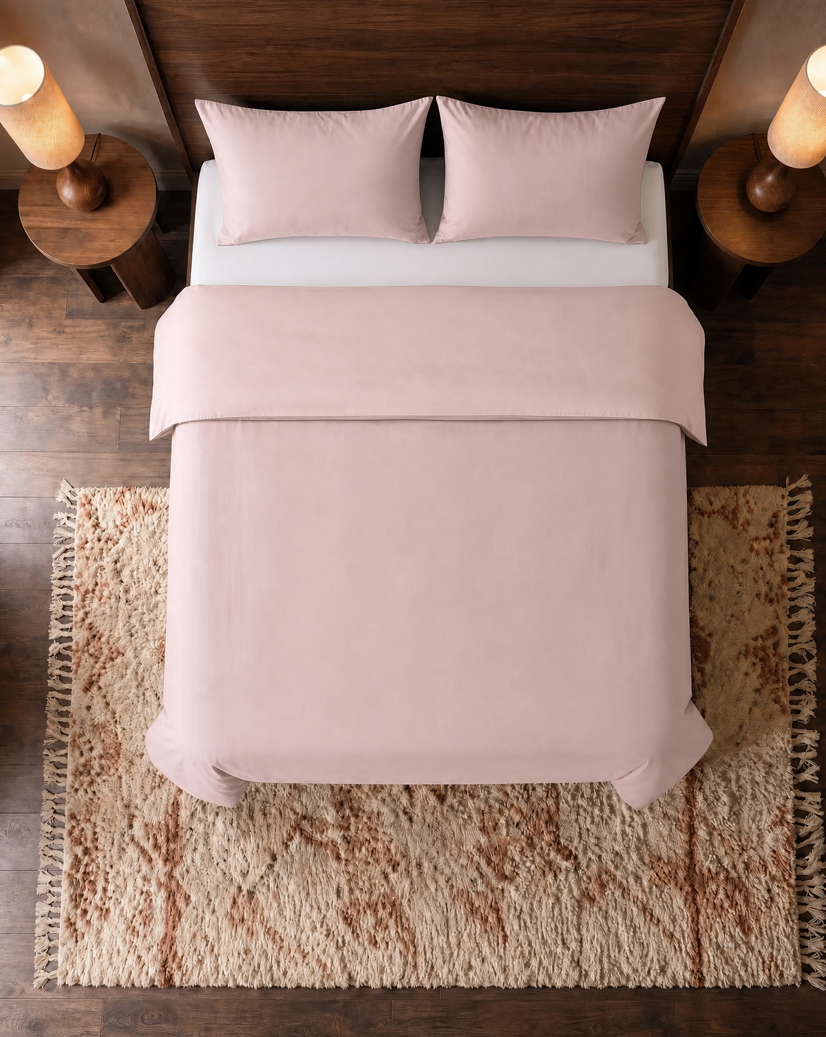 Zelesta Pure Uni Naadloos Katoenen Kussensloop Set van 2 - Misty Rose