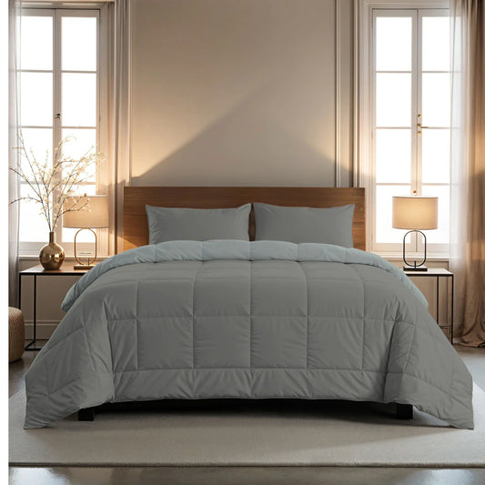 Zelesta Pure Duo Cotton Summer Duvet - Dark Grey & Light Grey