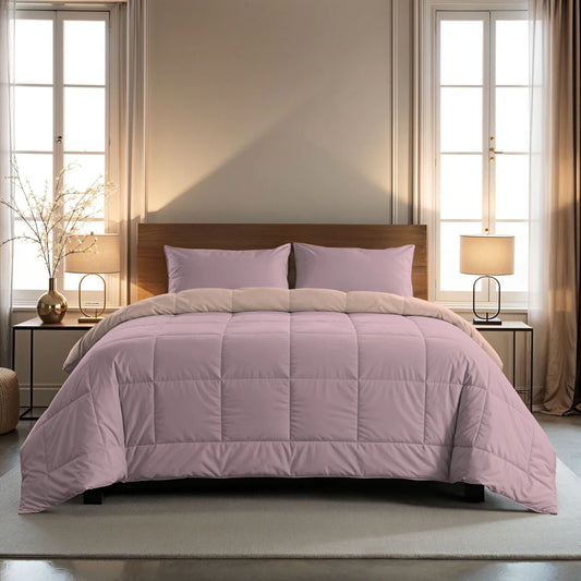 Zelesta Pure Duo Cotton Duvet - Soft Purple & Soft Pink
