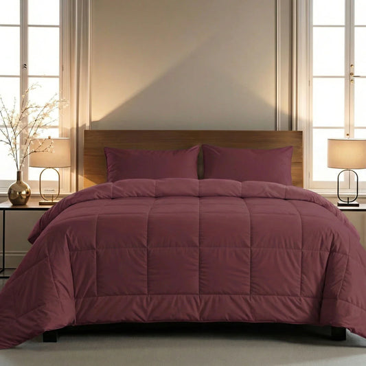 Zelesta Pure Uni Cotton Duvet - Burgundy