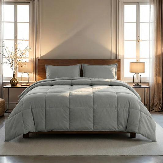 Zelesta Pure Uni Cotton 4-Season Duvet - Morning Grey