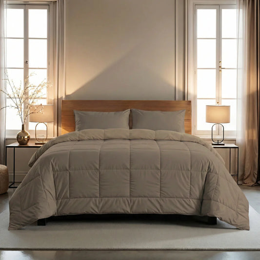 Zelesta Comfort Uni Couette 4 Saisons - Taupe naturel