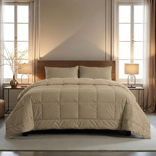 Zelesta Pure Uni Cotton Duvet - Taupe Blush