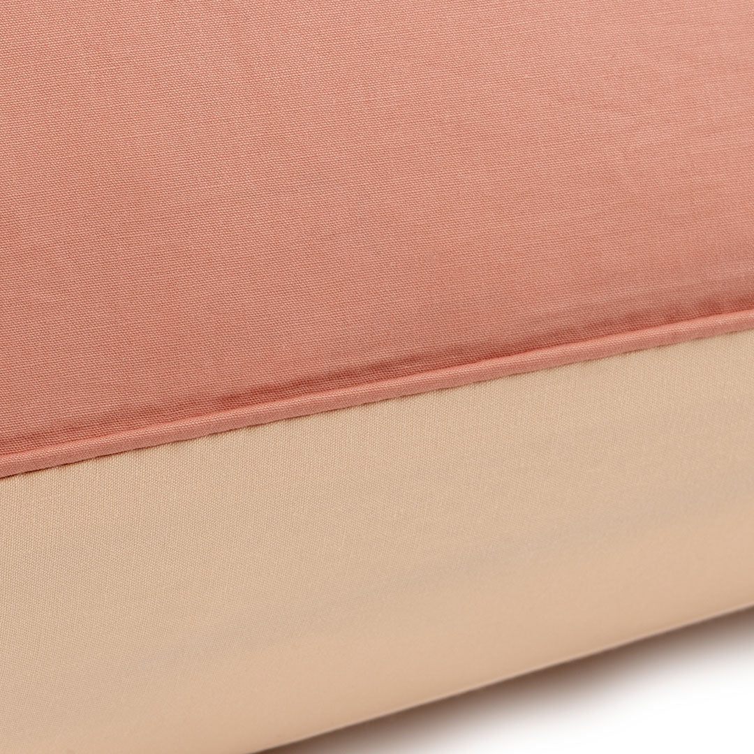 Zelesta Deluxe Uni Satin Cotton Pillowcase Set Of 2 in Salmon on a white background