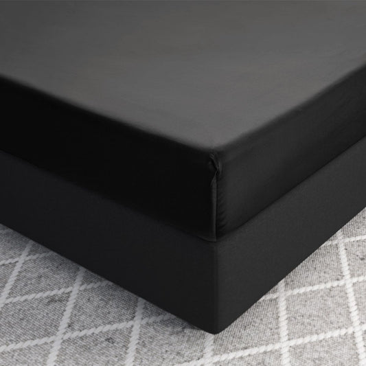 Zelesta Primaviera Satin Deluxe Fitted Sheet Black image