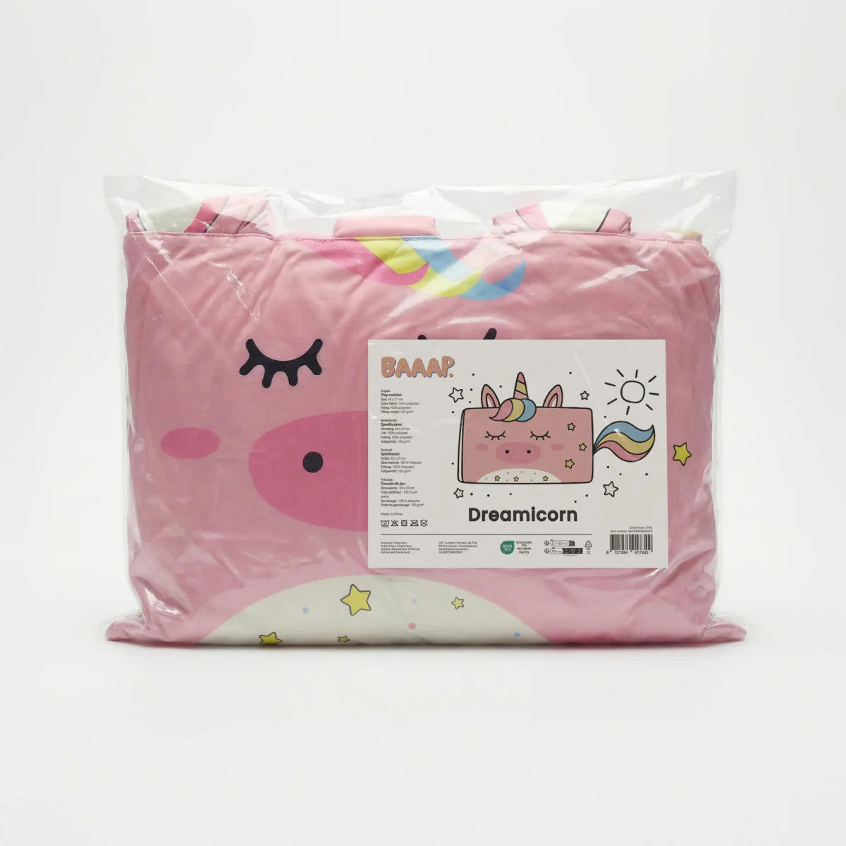 Zelesta Kids Luna Unicorn Pillow - Pink image
