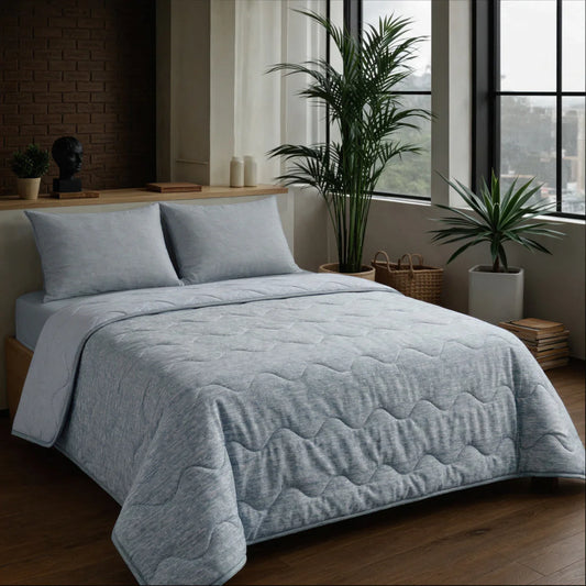 Zelesta Special Cooling Blend Summer Duvet - Warm Grey Linen