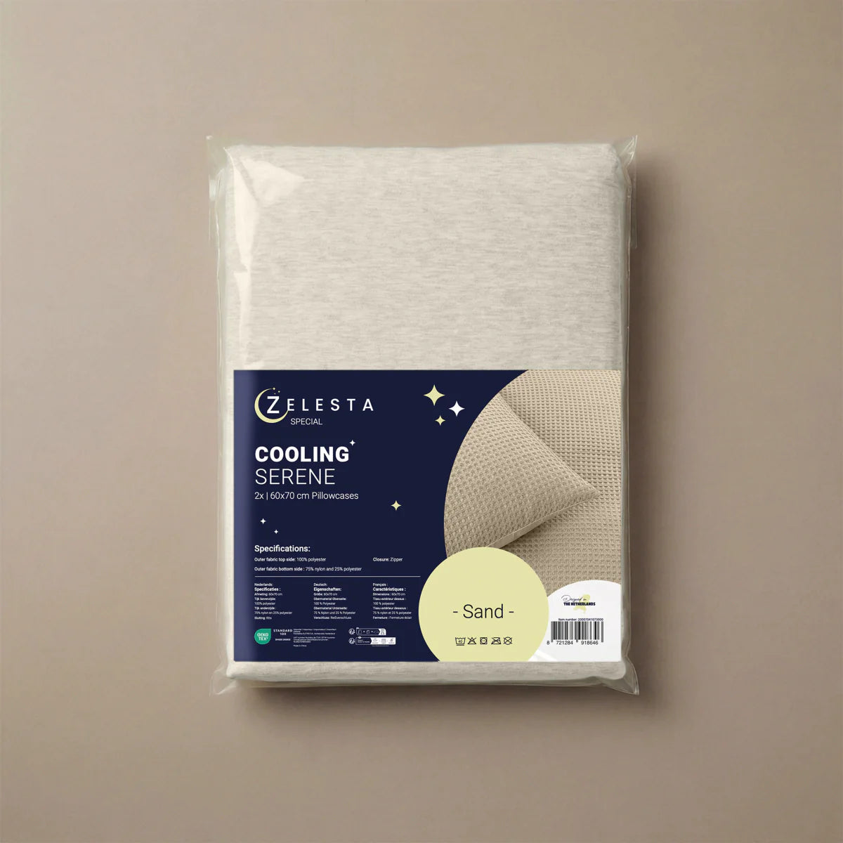Zelesta Special Cooling Serene Taies d'oreiller Lot de 2 - Crème blanc