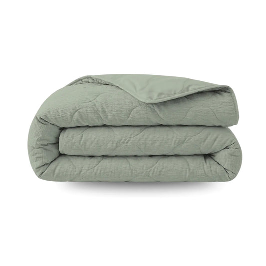 Zelesta Special Seersucker Couette Été - Vert sauge