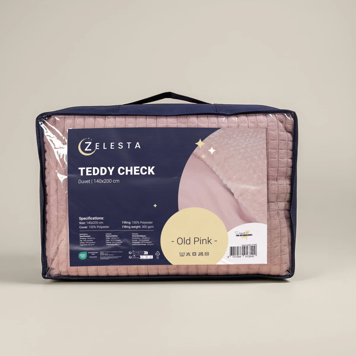 Zelesta Special Teddy Check Couette - Vieux rose