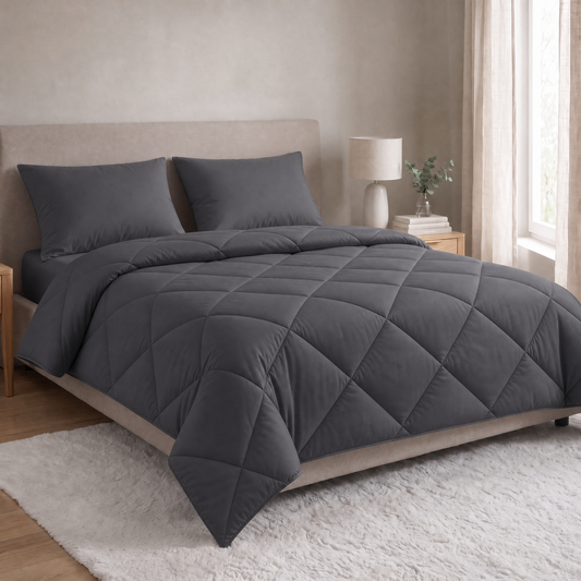 Zelesta Comfort Uni Diamond Pillowcases Set Of 2 - Anthracite