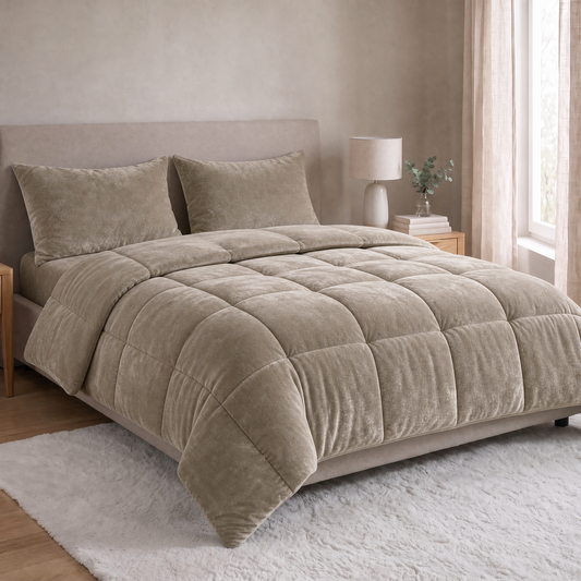 Zelesta Special Flanellen Uni Kussenslopen Set van 2 - Taupe