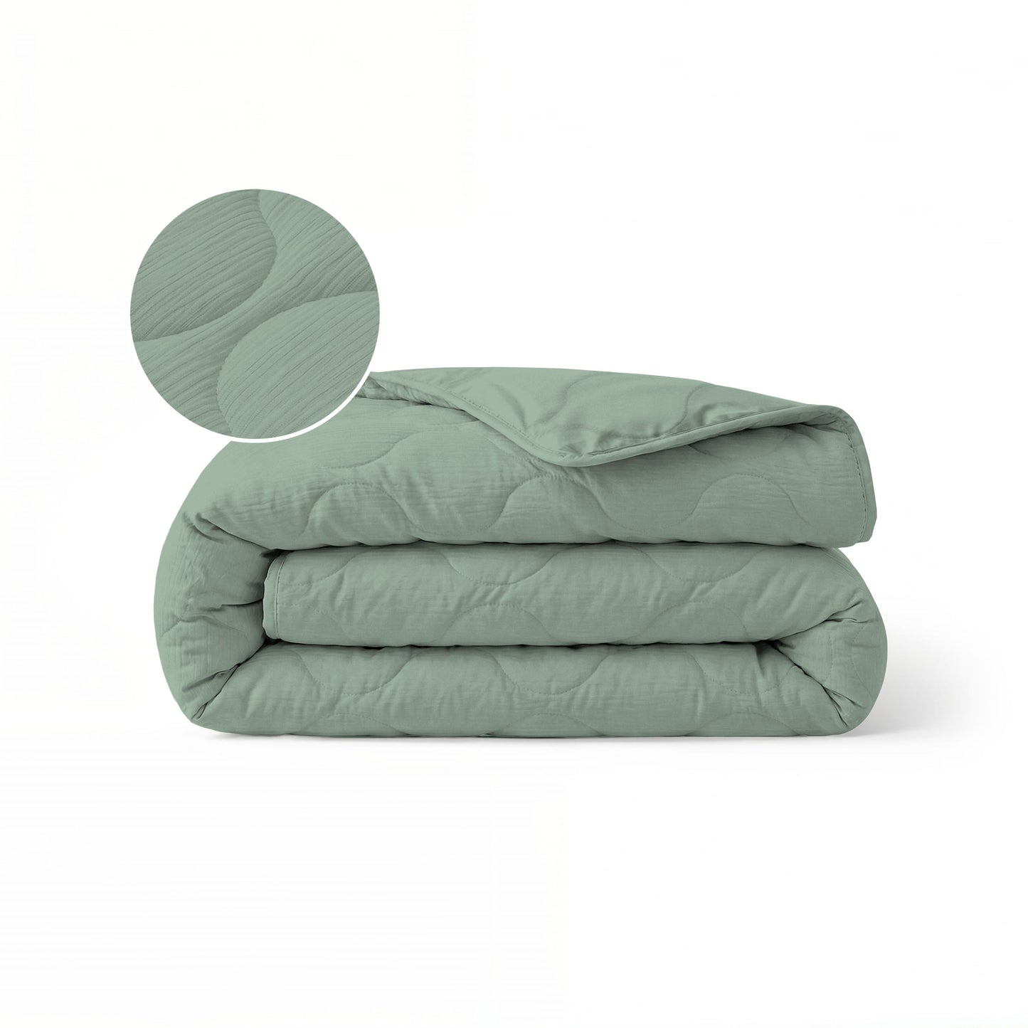 Zelesta Special Muslin Zomerdekbed - Eucalyptus Groen