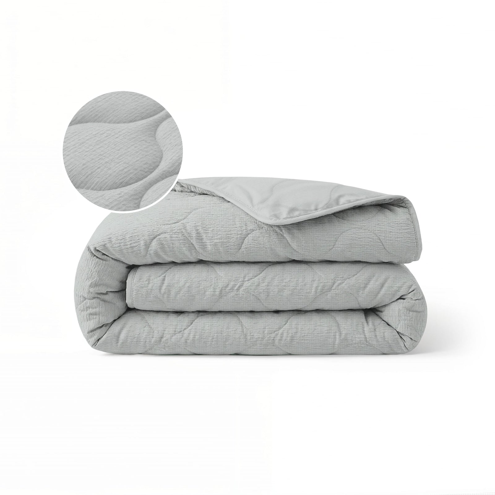 Zelesta Special Seersucker Summer Duvet - Soft Ice Blue, product view
