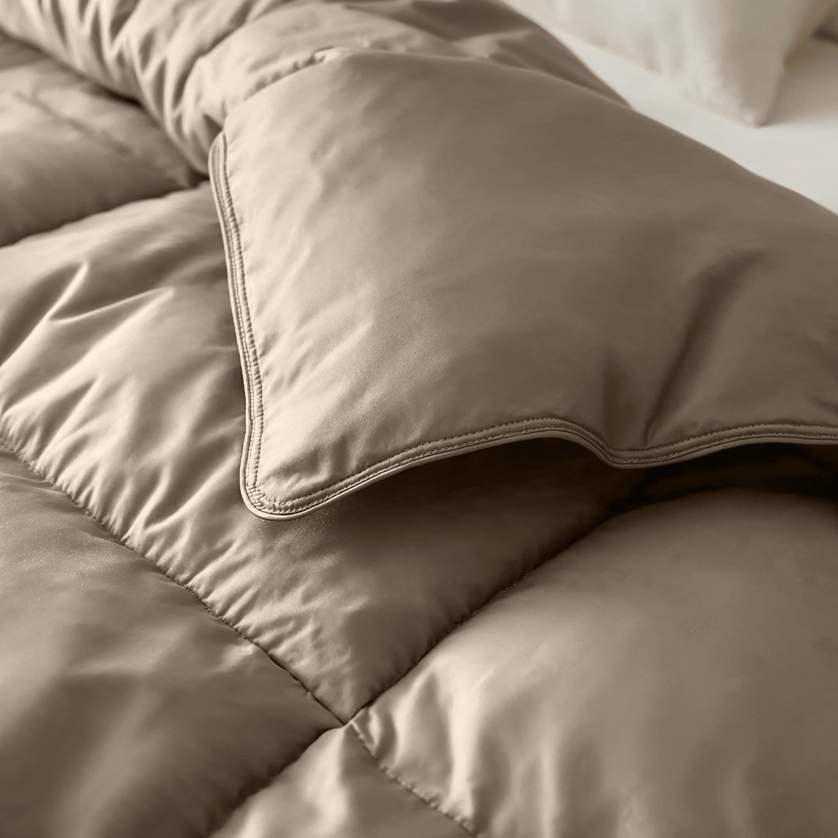 Zelesta Deluxe Uni Satin Cotton Duvet - Walnut Brown