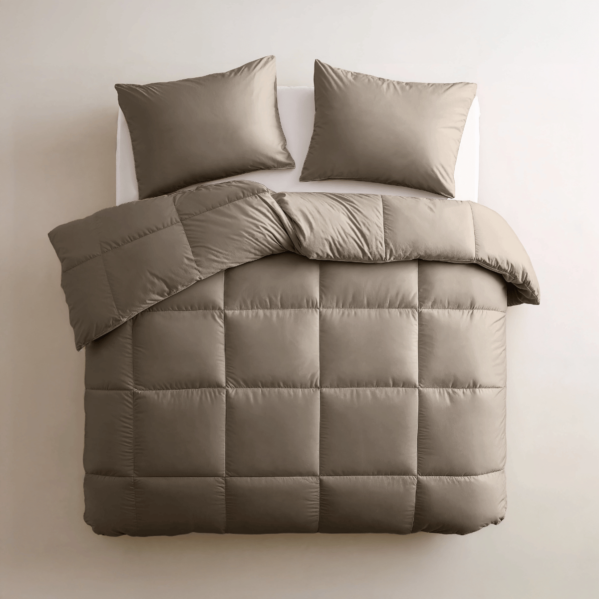 Zelesta Deluxe Uni Satin Cotton Duvet - Walnut Brown
