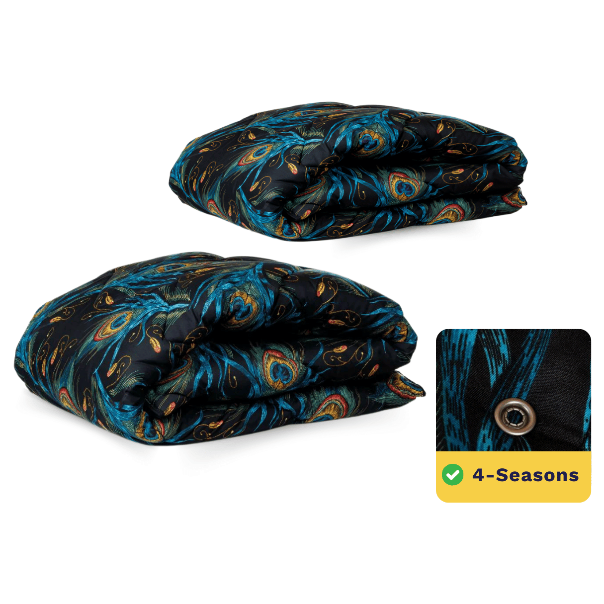 Zelesta Comfort Design 4-Season Duvet - Peacock Feathers image