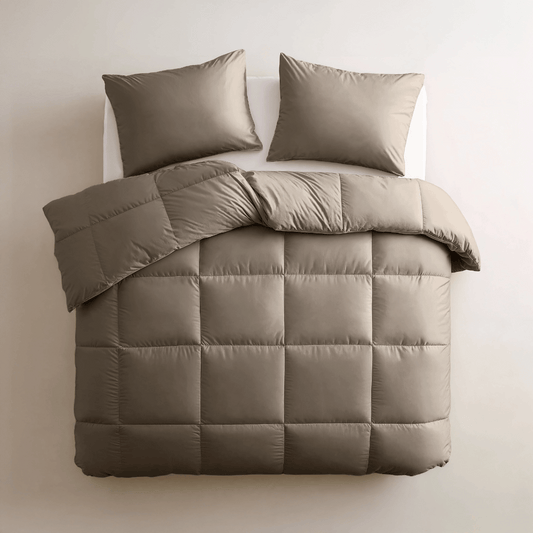 Zelesta Deluxe Uni Satin Cotton Duvet - Walnut Brown, product view 2