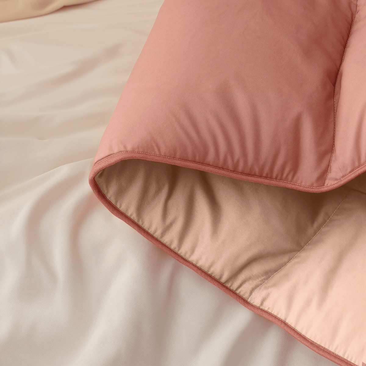 Zelesta Deluxe Duo Percale Katoenen Dekbed - Zalm & Perzik