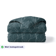 Zelesta Pure Design Cotton Duvet in White Leaves, main product photo