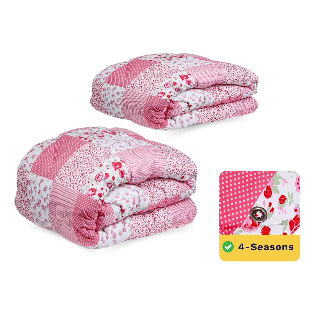 Zelesta Comfort Design 4-Season Duvet - Patchwork Pink image
