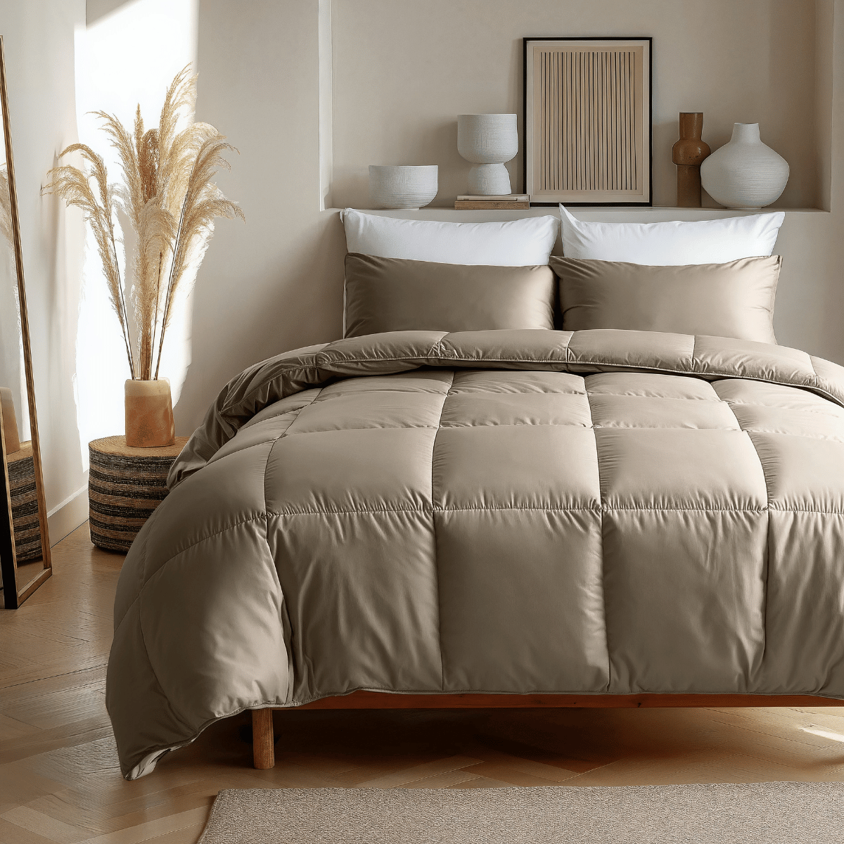 Zelesta Deluxe Uni Satin Cotton Duvet - Walnut Brown