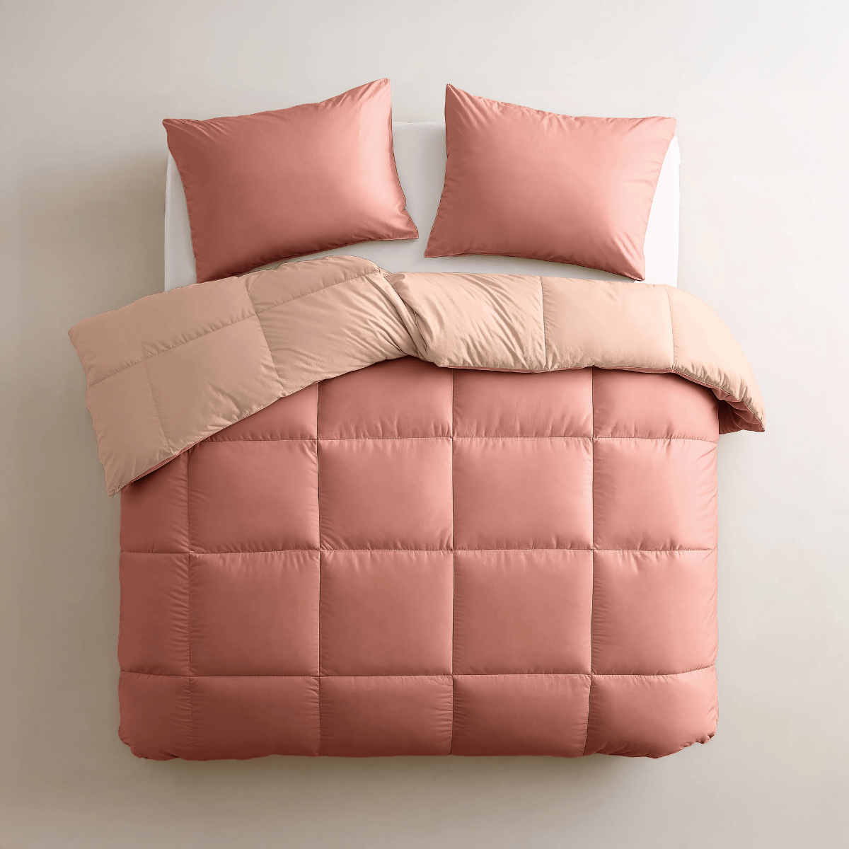 Zelesta Deluxe Duo Percale Katoenen Dekbed - Zalm & Perzik