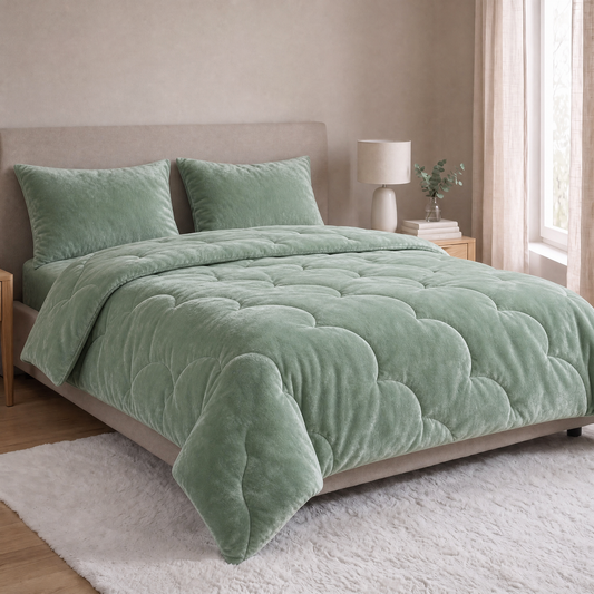 Zelesta Special Flanellen Uni Kussenslopen Set Van 2 - Groen