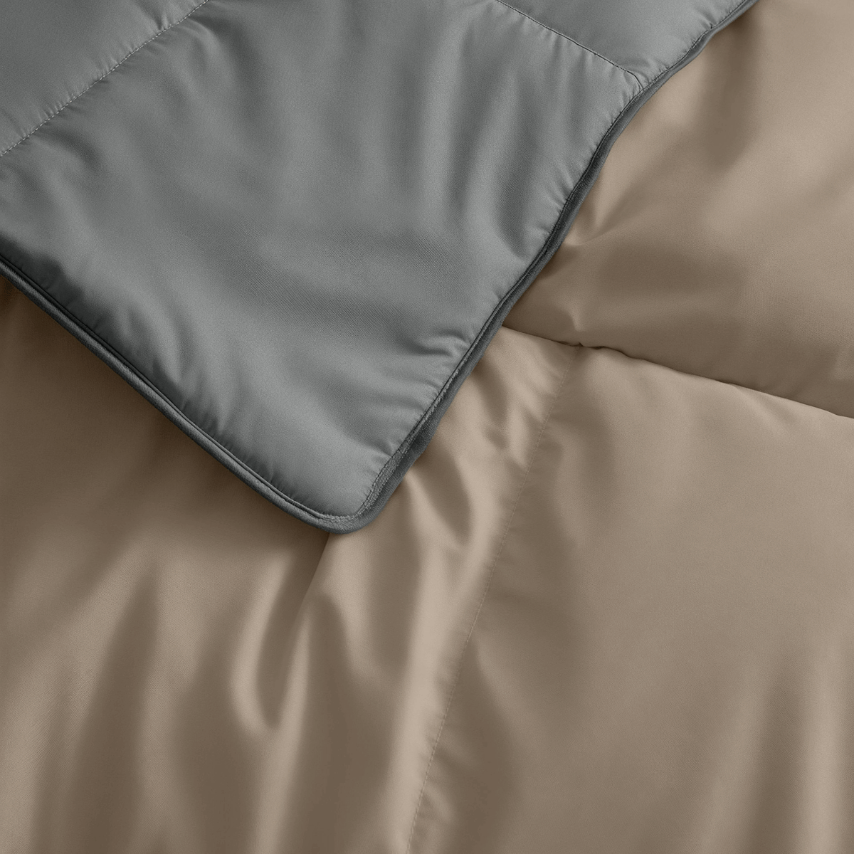 Zelesta Deluxe Duo Percale Cotton Duvet - Anthracite & Taupe