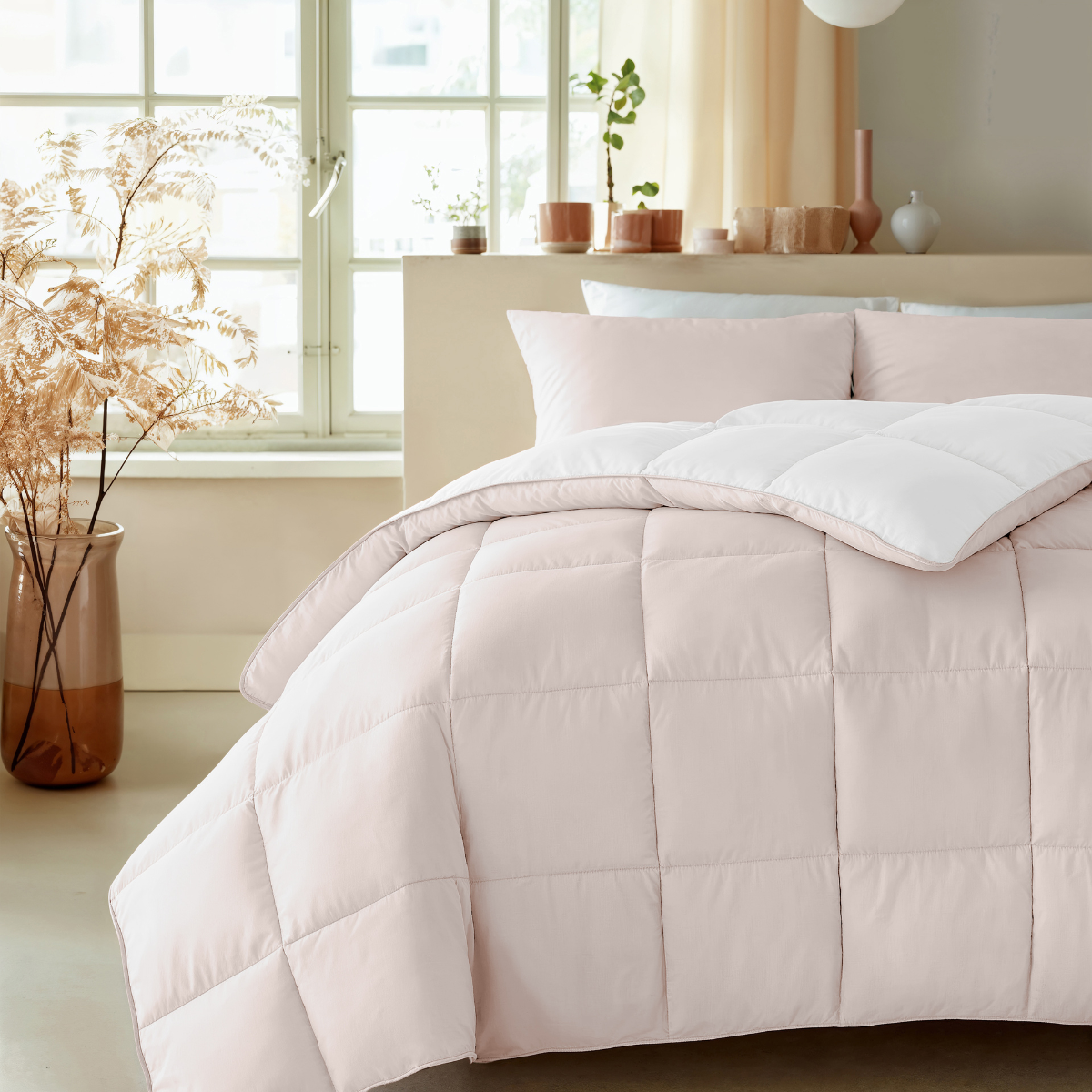 Zelesta Deluxe Duo Percale Cotton Duvet - Silk & Cream