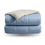 Zelesta Deluxe Duo Percale Cotton Duvet - Dream Blue & Cream