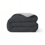 Zelesta Comfort Duo Couette - Noir doux & Gris argent