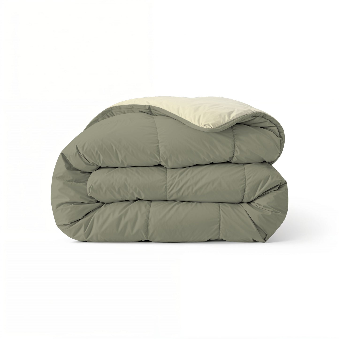Zelesta Comfort Duo Couette - Vert olive & Crème